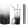 imageIRON FLASK Classic Tumbler 202 Lids Straw Flip Vacuum Insulated Stainless Steel Water Bottle Double Walled Drinking cup Thermos Travel Mug  Aura 32 OzDay  Night