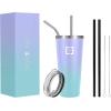 imageIRON FLASK Classic Tumbler 202 Lids Straw Flip Vacuum Insulated Stainless Steel Water Bottle Double Walled Drinking cup Thermos Travel Mug  Aura 32 OzCotton Candy