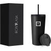 imageIRON FLASK Classic Tumbler 202 Lids Straw Flip Vacuum Insulated Stainless Steel Water Bottle Double Walled Drinking cup Thermos Travel Mug  Aura 32 OzMidnight Black