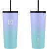 imageIRON FLASK Classic Tumbler 202 Lids Straw Flip Vacuum Insulated Stainless Steel Water Bottle Double Walled Drinking cup Thermos Travel Mug  Aura 32 OzCotton Candy