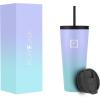 imageIRON FLASK Classic Tumbler 202 Lids Straw Flip Vacuum Insulated Stainless Steel Water Bottle Double Walled Drinking cup Thermos Travel Mug  Aura 32 OzCotton Candy