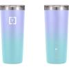 imageIRON FLASK Classic Tumbler 202 Lids Straw Flip Vacuum Insulated Stainless Steel Water Bottle Double Walled Drinking cup Thermos Travel Mug  Aura 32 OzCotton Candy