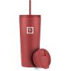 imageIRON FLASK Classic Tumbler 202 Lids Straw Flip Vacuum Insulated Stainless Steel Water Bottle Double Walled Drinking cup Thermos Travel Mug  Aura 32 OzRusty Red