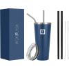 imageIRON FLASK Classic Tumbler 202 Lids Straw Flip Vacuum Insulated Stainless Steel Water Bottle Double Walled Drinking cup Thermos Travel Mug  Aura 32 OzTwilight Blue