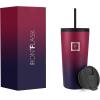 imageIRON FLASK Classic Tumbler 202 Lids Straw Flip Vacuum Insulated Stainless Steel Water Bottle Double Walled Drinking cup Thermos Travel Mug  Aura 32 OzDark Rainbow
