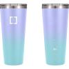 imageIRON FLASK Classic Tumbler 202 Lids Straw Flip Vacuum Insulated Stainless Steel Water Bottle Double Walled Drinking cup Thermos Travel Mug  Aura 32 OzCotton Candy