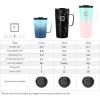 imageIRON FLASK Grip Novelty Coffee Mug  Leak Proof Vacuum Insulated Stainless Steel Bottle Double Walled Thermo Travel Hot Cold Water Metal Canteen  Rose Gold 12 Oz  Classic BottomBlack Marquina