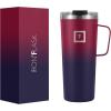 imageIRON FLASK Grip Novelty Coffee Mug  Leak Proof Vacuum Insulated Stainless Steel Bottle Double Walled Thermo Travel Hot Cold Water Metal Canteen  Rose Gold 12 Oz  Classic BottomDark Rainbow