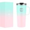 imageIRON FLASK Grip Novelty Coffee Mug  Leak Proof Vacuum Insulated Stainless Steel Bottle Double Walled Thermo Travel Hot Cold Water Metal Canteen  Rose Gold 12 Oz  Classic BottomBubble Gum