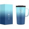 imageIRON FLASK Grip Novelty Coffee Mug  Leak Proof Vacuum Insulated Stainless Steel Bottle Double Walled Thermo Travel Hot Cold Water Metal Canteen  Rose Gold 12 Oz  Classic BottomBlue Waves