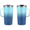 imageIRON FLASK Grip Novelty Coffee Mug  Leak Proof Vacuum Insulated Stainless Steel Bottle Double Walled Thermo Travel Hot Cold Water Metal Canteen  Rose Gold 12 Oz  Classic BottomBlue Waves