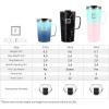 imageIRON FLASK Grip Novelty Coffee Mug  Leak Proof Vacuum Insulated Stainless Steel Bottle Double Walled Thermo Travel Hot Cold Water Metal Canteen  Rose Gold 12 Oz  Classic BottomAurora