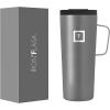 imageIRON FLASK Grip Novelty Coffee Mug  Leak Proof Vacuum Insulated Stainless Steel Bottle Double Walled Thermo Travel Hot Cold Water Metal Canteen  Rose Gold 12 Oz  Classic BottomGraphite