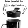 imageIRON FLASK Grip Novelty Coffee Mug  Leak Proof Vacuum Insulated Stainless Steel Bottle Double Walled Thermo Travel Hot Cold Water Metal Canteen  Rose Gold 12 Oz  Classic BottomBlack Marquina