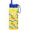 imageIRON FLASK Kids Water Bottle  Straw Lid 20 Name Stickers Vacuum Insulated Stainless Steel Double Walled Tumbler Travel Cup Thermos Mug  Rainbow Hearts 10 OzDino Mates