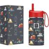 imageIRON FLASK Kids Water Bottle  Straw Lid 20 Name Stickers Vacuum Insulated Stainless Steel Double Walled Tumbler Travel Cup Thermos Mug  Rainbow Hearts 10 OzRoadtrip