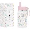 imageIRON FLASK Kids Water Bottle  Straw Lid 20 Name Stickers Vacuum Insulated Stainless Steel Double Walled Tumbler Travel Cup Thermos Mug  Rainbow Hearts 10 OzLama Rainbows