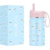 imageIRON FLASK Kids Water Bottle  Straw Lid 20 Name Stickers Vacuum Insulated Stainless Steel Double Walled Tumbler Travel Cup Thermos Mug  Rainbow Hearts 10 OzGelato