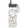 imageIRON FLASK Kids Water Bottle  Straw Lid 20 Name Stickers Vacuum Insulated Stainless Steel Double Walled Tumbler Travel Cup Thermos Mug  Rainbow Hearts 10 OzPuppy Land