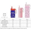 imageIRON FLASK Kids Water Bottle  Straw Lid 20 Name Stickers Vacuum Insulated Stainless Steel Double Walled Tumbler Travel Cup Thermos Mug  Rainbow Hearts 10 OzAurora