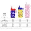 imageIRON FLASK Kids Water Bottle  Straw Lid 20 Name Stickers Vacuum Insulated Stainless Steel Double Walled Tumbler Travel Cup Thermos Mug  Rainbow Hearts 10 OzConstruction Zone