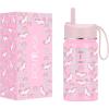 imageIRON FLASK Kids Water Bottle  Straw Lid 20 Name Stickers Vacuum Insulated Stainless Steel Double Walled Tumbler Travel Cup Thermos Mug  Rainbow Hearts 10 OzStardust Unicorns