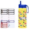 imageIRON FLASK Kids Water Bottle  Straw Lid 20 Name Stickers Vacuum Insulated Stainless Steel Double Walled Tumbler Travel Cup Thermos Mug  Rainbow Hearts 10 OzDino Mates
