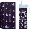 imageIRON FLASK Kids Water Bottle  Straw Lid 20 Name Stickers Vacuum Insulated Stainless Steel Double Walled Tumbler Travel Cup Thermos Mug  Rainbow Hearts 10 OzSpace Heroes