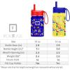 imageIRON FLASK Kids Water Bottle  Straw Lid 20 Name Stickers Vacuum Insulated Stainless Steel Double Walled Tumbler Travel Cup Thermos Mug  Rainbow Hearts 10 OzLama Rainbows