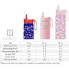 imageIRON FLASK Kids Water Bottle  Straw Lid 20 Name Stickers Vacuum Insulated Stainless Steel Double Walled Tumbler Travel Cup Thermos Mug  Rainbow Hearts 10 OzAurora