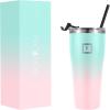 imageIRON FLASK Rover Tumbler 202 Lids Vacuum Insulated Stainless Steel Bottle Double Walled Drinking Cup  Thermos Travel Mug  Midnight Black 20 OzBubble Gum