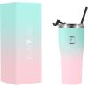 imageIRON FLASK Rover Tumbler 202 Lids Vacuum Insulated Stainless Steel Bottle Double Walled Drinking Cup  Thermos Travel Mug  Midnight Black 20 OzBubble Gum