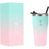 imageIRON FLASK Rover Tumbler 202 Lids Vacuum Insulated Stainless Steel Bottle Double Walled Drinking Cup  Thermos Travel Mug  Midnight Black 20 OzBubble Gum