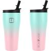 imageIRON FLASK Rover Tumbler 202 Lids Vacuum Insulated Stainless Steel Bottle Double Walled Drinking Cup  Thermos Travel Mug  Midnight Black 20 OzBubble Gum