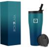 imageIRON FLASK Rover Tumbler 202 Lids Vacuum Insulated Stainless Steel Bottle Double Walled Drinking Cup  Thermos Travel Mug  Midnight Black 20 OzDark Night