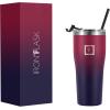 imageIRON FLASK Rover Tumbler 202 Lids Vacuum Insulated Stainless Steel Bottle Double Walled Drinking Cup  Thermos Travel Mug  Midnight Black 20 OzDark Rainbow