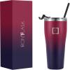 imageIRON FLASK Rover Tumbler 202 Lids Vacuum Insulated Stainless Steel Bottle Double Walled Drinking Cup  Thermos Travel Mug  Midnight Black 20 OzDark Rainbow