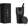 imageIRON FLASK Rover Tumbler 202 Lids Vacuum Insulated Stainless Steel Bottle Double Walled Drinking Cup  Thermos Travel Mug  Midnight Black 20 OzMidnight Black