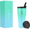 imageIRON FLASK Rover Tumbler 202 Lids Vacuum Insulated Stainless Steel Bottle Double Walled Drinking Cup  Thermos Travel Mug  Midnight Black 20 OzSky