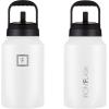 imageIRON FLASK Sports Water Bottle  Gallon Series  2 Lids Straw and Spout Leak Proof Vacuum Insulated Stainless Steel Double Walled Thermo Mug Metal Canteen Jug Growler  Blue Waves 128 OzWinter White
