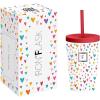 imageIRON FLASK 12oz Kids Tumblers with Lids ampamp Straws Cup Double Walled Vacuum Insulated Stainless Steel Cups for Hot ampamp Cold Drinks  NonSlip Splash ampamp Spill Proof  Magic MermaidsRainbow Hearts
