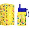 imageIRON FLASK Kids Water Bottle  Straw Lid 20 Name Stickers Vacuum Insulated Stainless Steel Double Walled Tumbler Travel Cup Thermos Mug  Rainbow Hearts 10 OzDino Mates