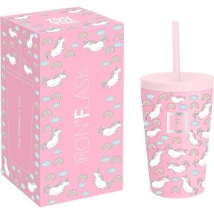 imageIRON FLASK 12oz Kids Tumblers with Lids ampamp Straws Cup Double Walled Vacuum Insulated Stainless Steel Cups for Hot ampamp Cold Drinks  NonSlip Splash ampamp Spill Proof  Magic MermaidsStardust Unicorns