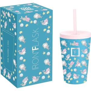 imageIRON FLASK 12oz Kids Tumblers with Lids ampamp Straws Cup Double Walled Vacuum Insulated Stainless Steel Cups for Hot ampamp Cold Drinks  NonSlip Splash ampamp Spill Proof  Magic MermaidsMagic Mermaids
