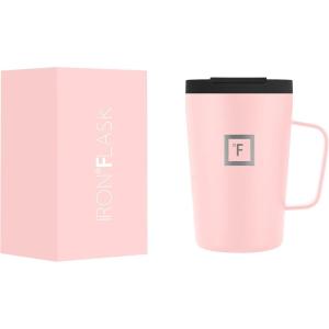 imageIRON FLASK Grip Coffee Mug 2012 Oz Leak Proof Vacuum Insulated Stainless Steel Bottle Double Walled Thermo Travel Hot Cold Water Metal Canteen  Rose