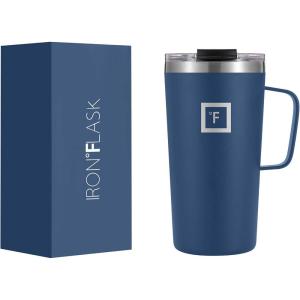 imageIRON FLASK Grip Novelty Coffee Mug  Leak Proof Vacuum Insulated Stainless Steel Bottle Double Walled Thermo Travel Hot Cold Water Metal Canteen  Rose Gold 12 Oz  Classic BottomTwilight Blue