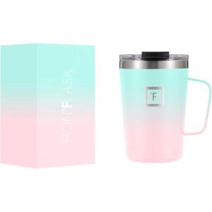imageIRON FLASK Grip Novelty Coffee Mug  Leak Proof Vacuum Insulated Stainless Steel Bottle Double Walled Thermo Travel Hot Cold Water Metal Canteen  Rose Gold 12 Oz  Classic BottomBubble Gum