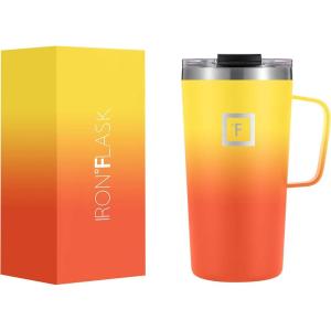 imageIRON FLASK Grip Novelty Coffee Mug  Leak Proof Vacuum Insulated Stainless Steel Bottle Double Walled Thermo Travel Hot Cold Water Metal Canteen  Rose Gold 12 Oz  Classic BottomFire