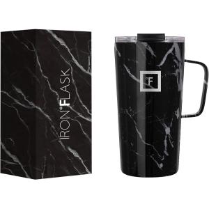 imageIRON FLASK Grip Novelty Coffee Mug  Leak Proof Vacuum Insulated Stainless Steel Bottle Double Walled Thermo Travel Hot Cold Water Metal Canteen  Rose Gold 12 Oz  Classic BottomBlack Marquina