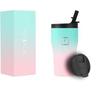 imageIRON FLASK Rover Tumbler 202 Lids Vacuum Insulated Stainless Steel Bottle Double Walled Drinking Cup  Thermos Travel Mug  Midnight Black 20 OzBubble Gum